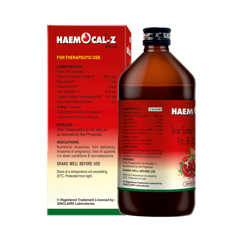 Haemocal-Z Syrup Mixed Fruit - Image 2