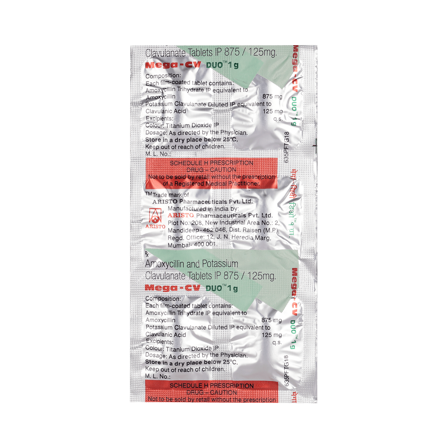 Mega-CV Duo 875mg/125mg Tablet - Image 5