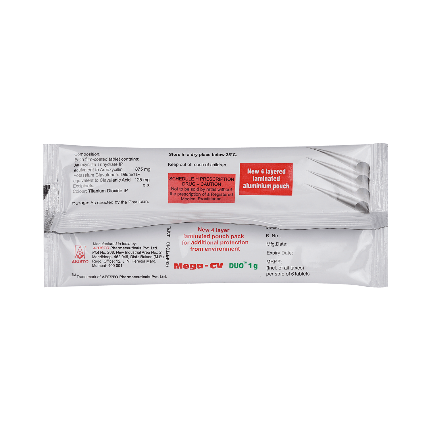 Mega-CV Duo 875mg/125mg Tablet - Image 3