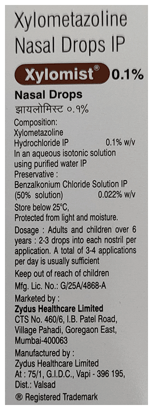 Xylomist 0.1% Nasal Drops - Image 2