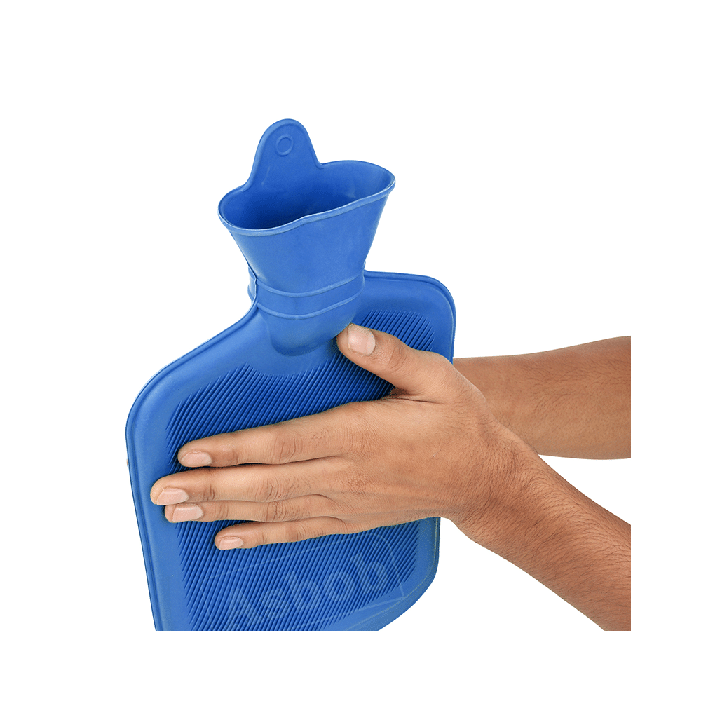 Asbob Healthcare Healthcare Hot Water Bottle, Hot Water Bag for Pain Relief and Cramps Blue - Image 3