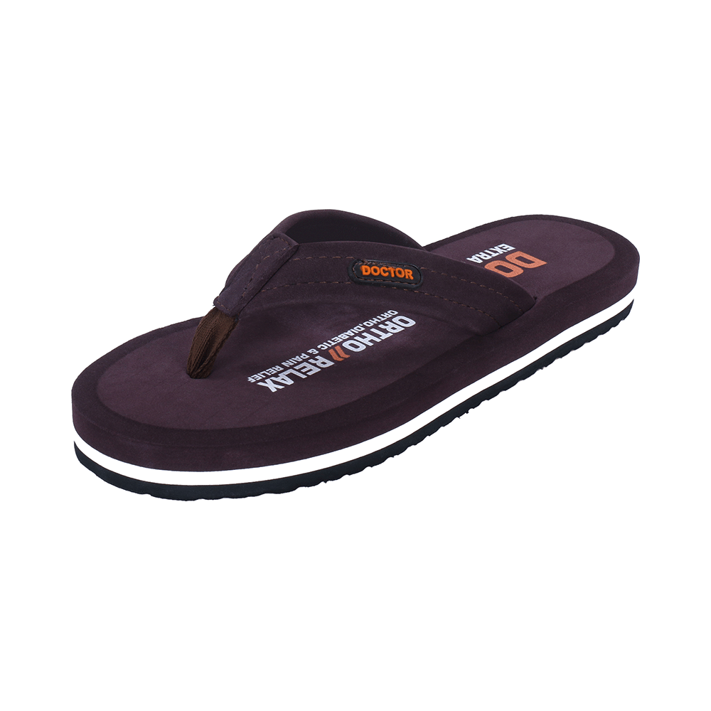 Doctor Extra Soft D32 Skid Resistant || Lightweight || Comfortable Footbed || Memory Foam Bounce Back Technology || Flip-Flop & Sliders for Men Brown 8 - Image 3