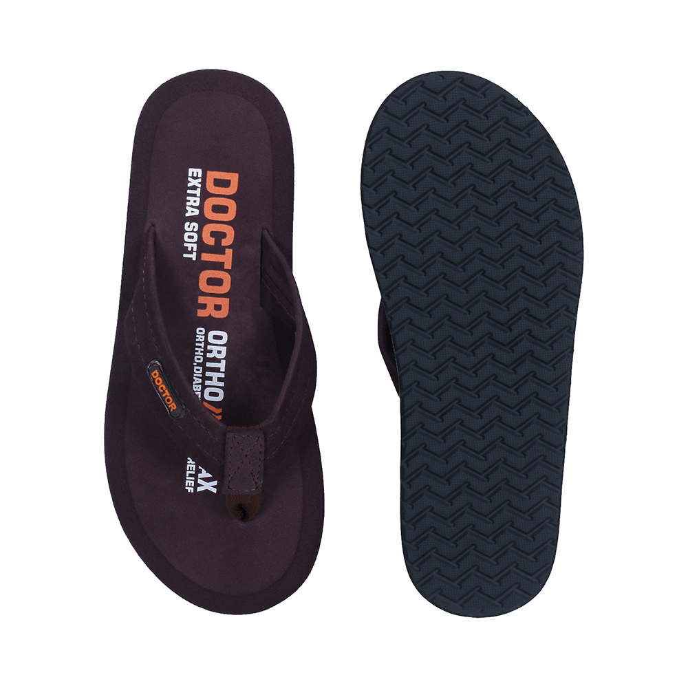 Doctor Extra Soft D32 Skid Resistant || Lightweight || Comfortable Footbed || Memory Foam Bounce Back Technology || Flip-Flop & Sliders for Men Brown 8 - Image 8