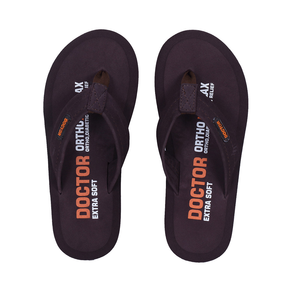 Doctor Extra Soft D32 Skid Resistant || Lightweight || Comfortable Footbed || Memory Foam Bounce Back Technology || Flip-Flop & Sliders for Men Brown 8 - Image 9