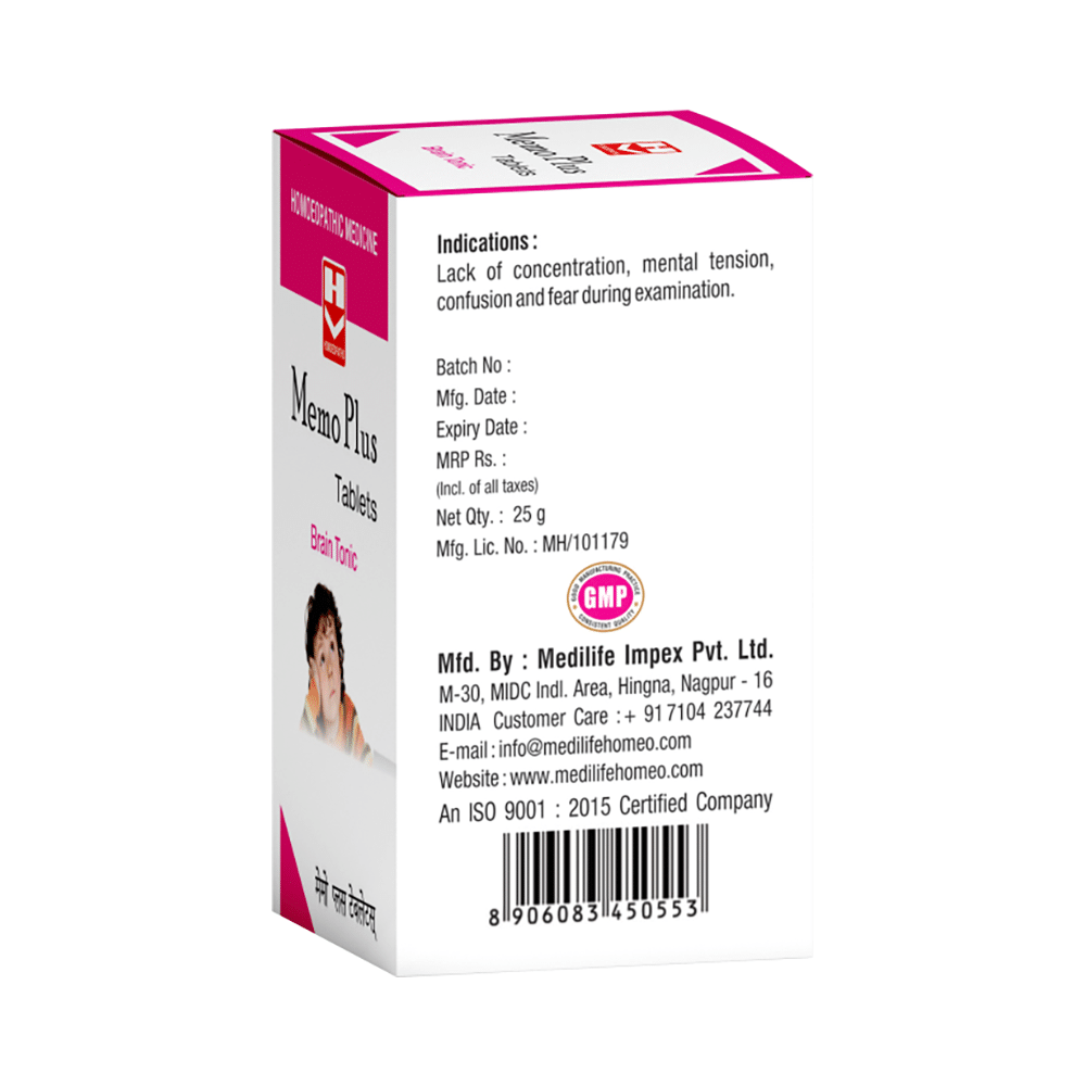 Homeopaths Memo Plus Tablet (25gm Each) - Image 4