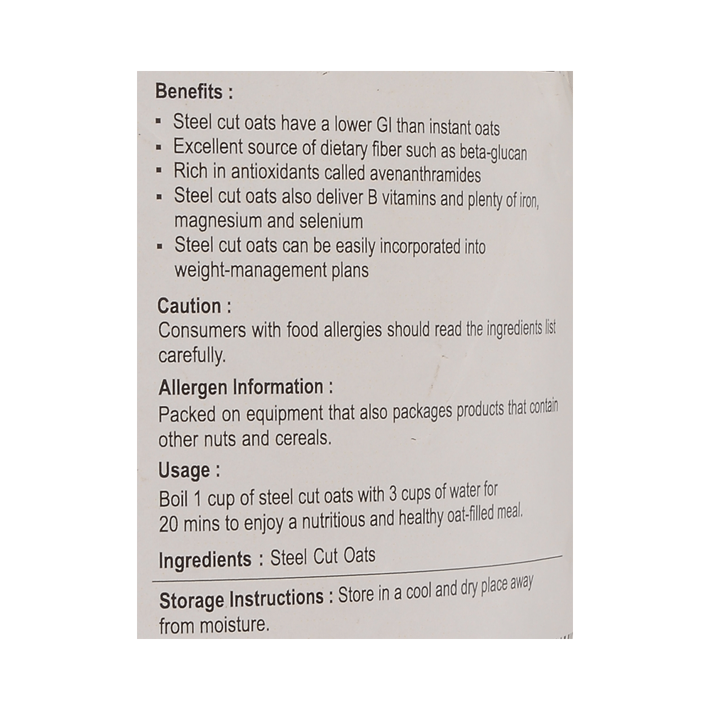 Nutriwish Premium Steel Cut Oats for Weight Management | Gluten Free Oats - Image 4