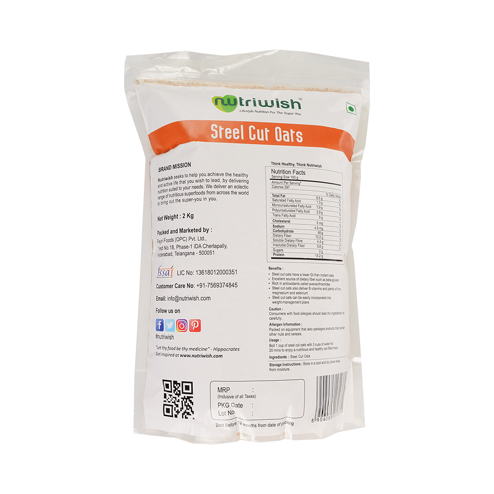 Nutriwish Premium Steel Cut Oats for Weight Management | Gluten Free Oats - Image 2