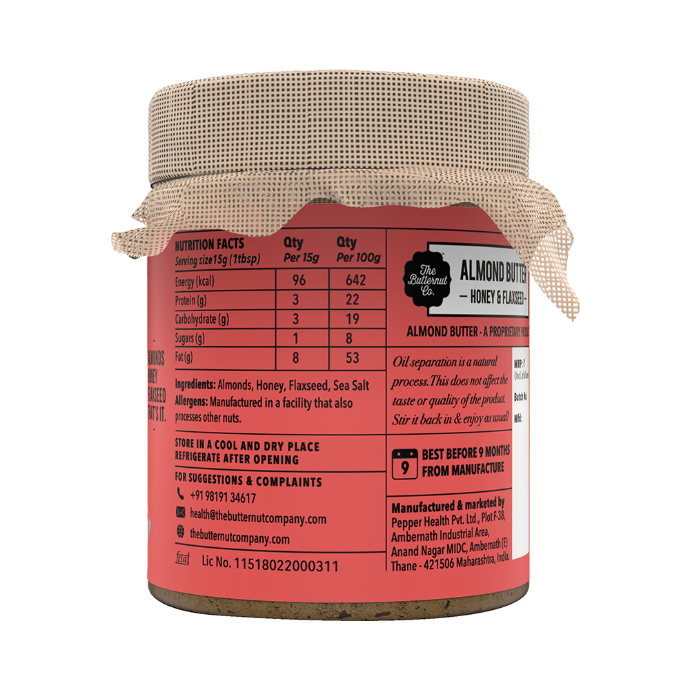 The Butternut Co. Honey & Flaxseed Almond Butter - Image 2