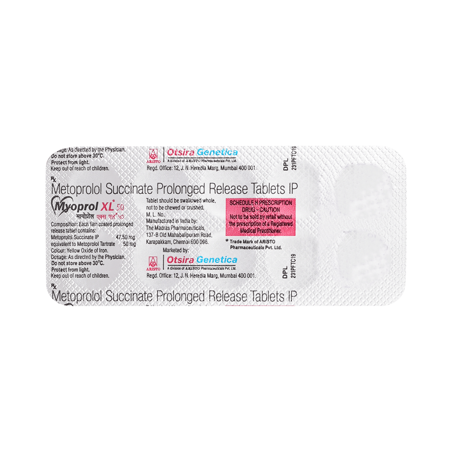 Myoprol XL 50 Tablet - Image 5