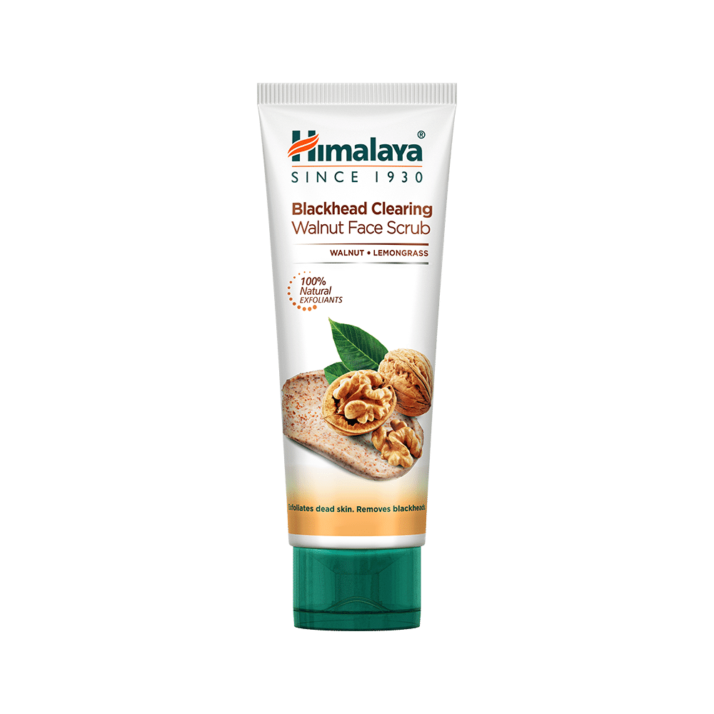 Himalaya Blackhead Clearing Walnut + Lemongrass Face Scrub | Exfoliates Dead Skin
