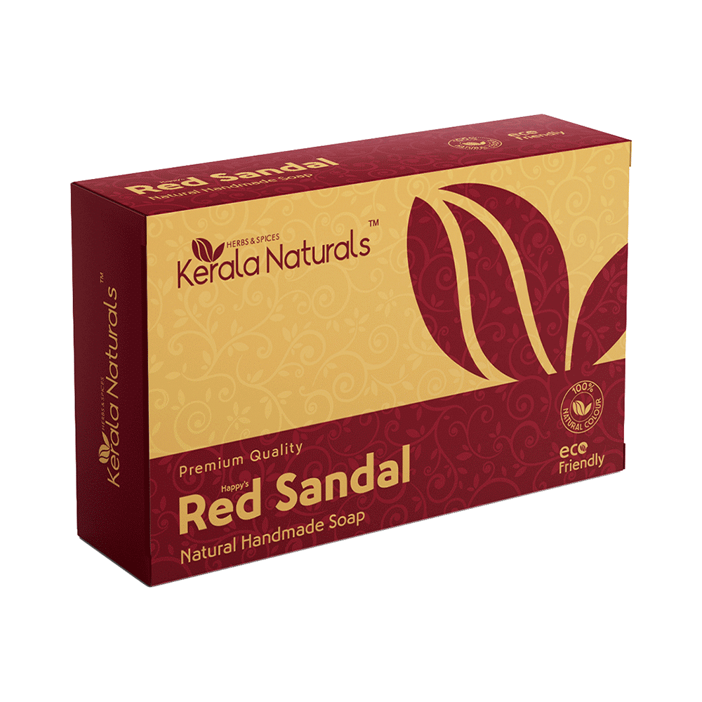 Kerala Naturals Premium Quality Red Sandal  Natural Handmade Soap