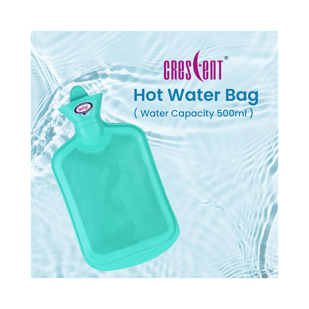Crescent Non-Electric Rubber Hot Water Bag Green - Image 2