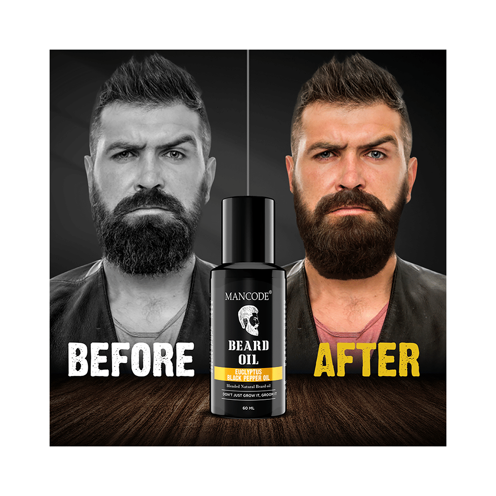 Mancode Euclyptus Black Pepper Oil Beard Oil - Image 5