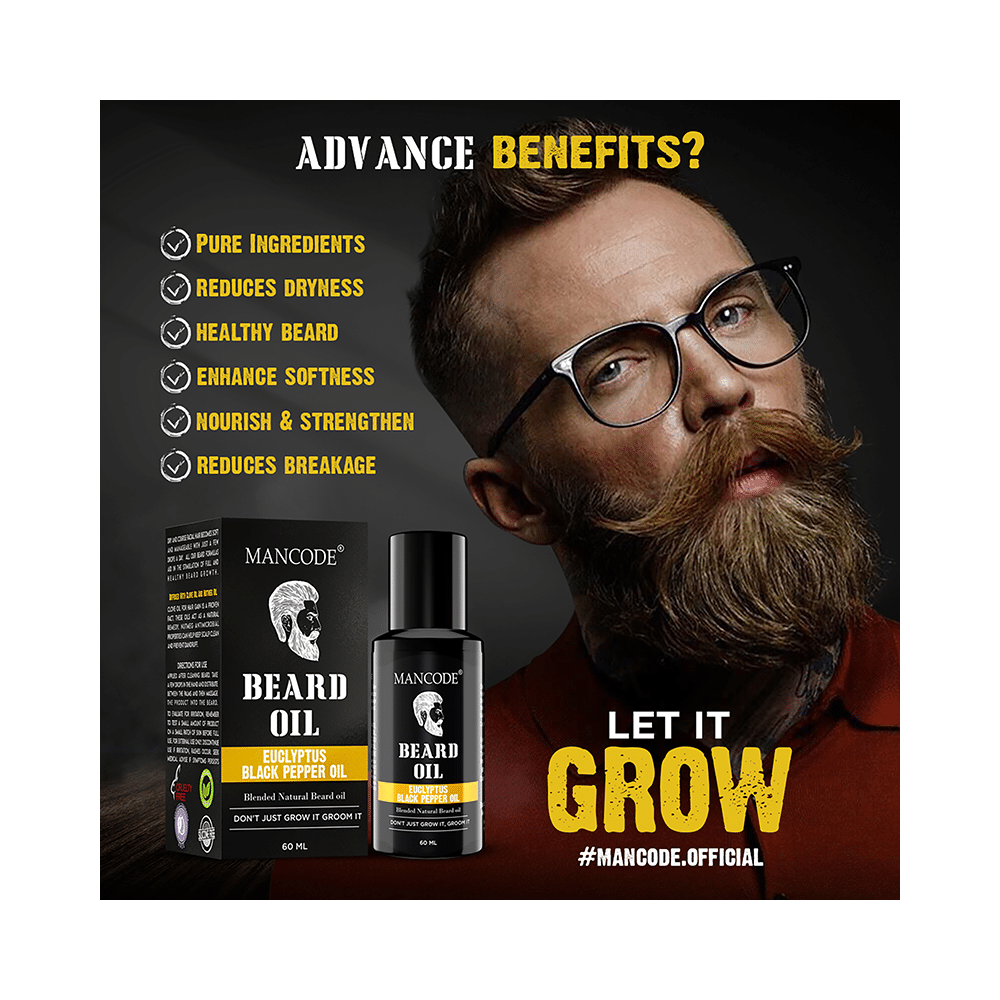 Mancode Euclyptus Black Pepper Oil Beard Oil - Image 4