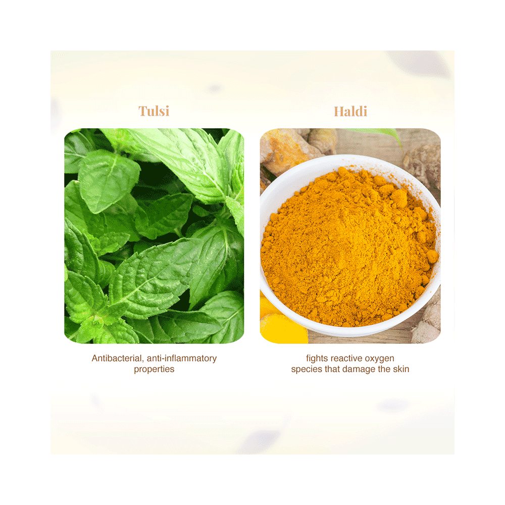 VLCC Ayurveda Deep Pore Cleansing & Brightening Haldi & Tulsi Face Wash (100ml Each) - Image 6