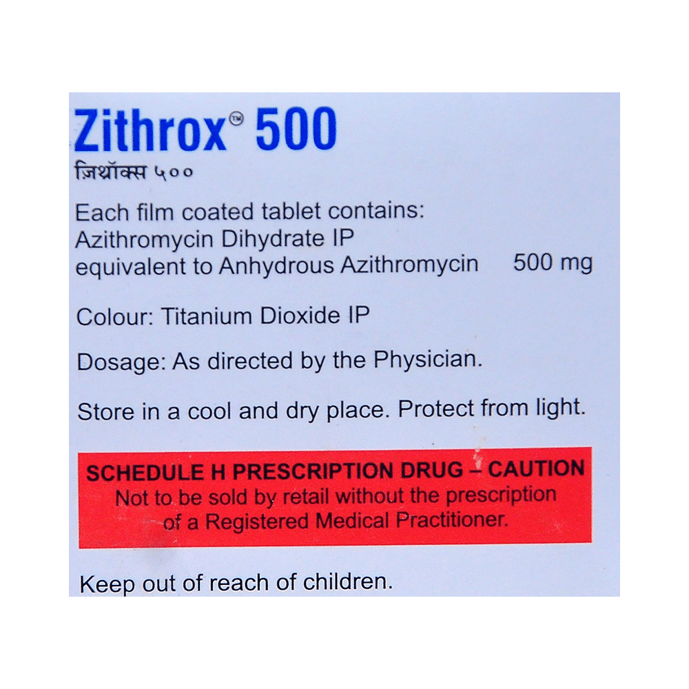Zithrox 500 Tablet - Image 2