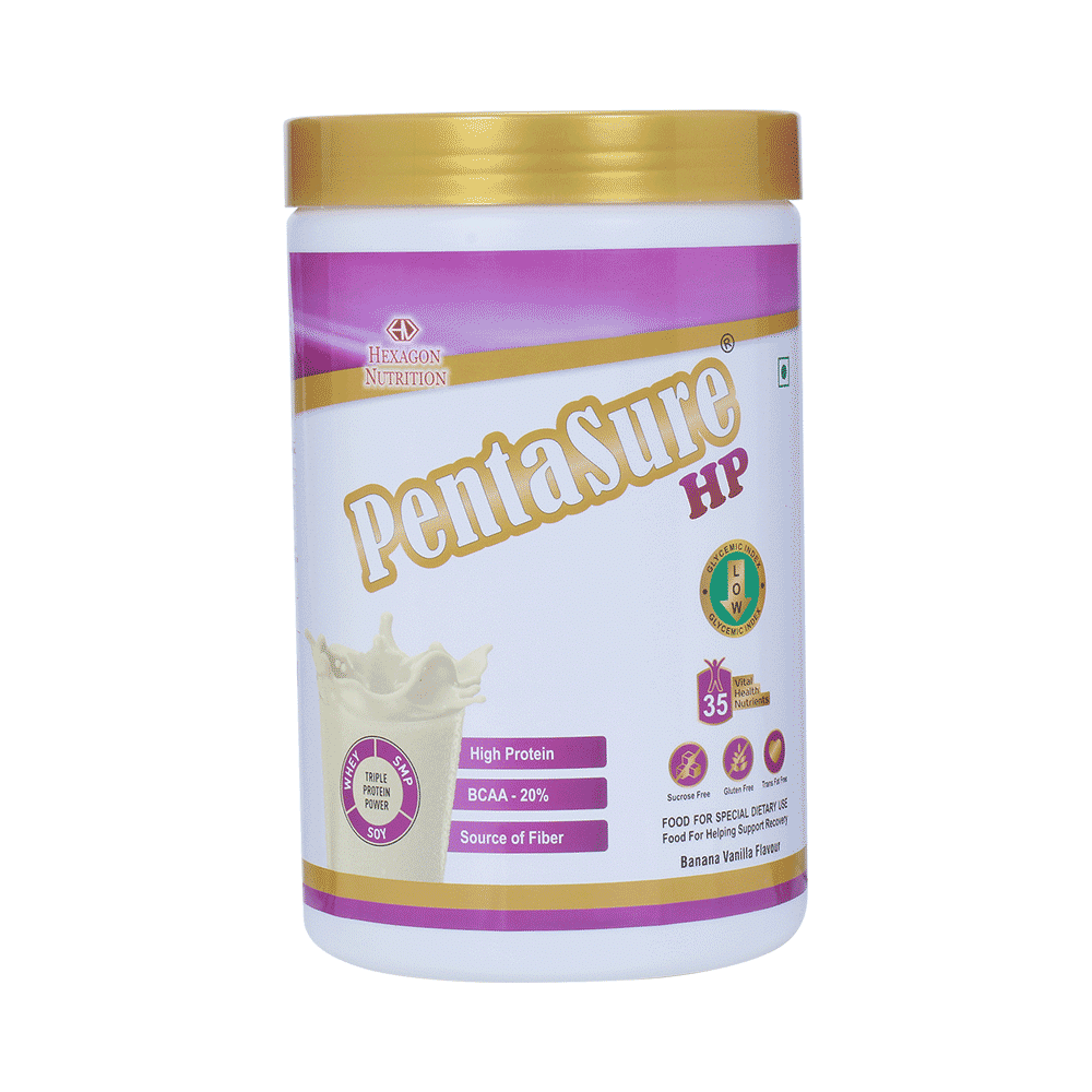 PentaSure HP with Whey, Milk & Soy Protein | Flavour Powder Banana Vanilla