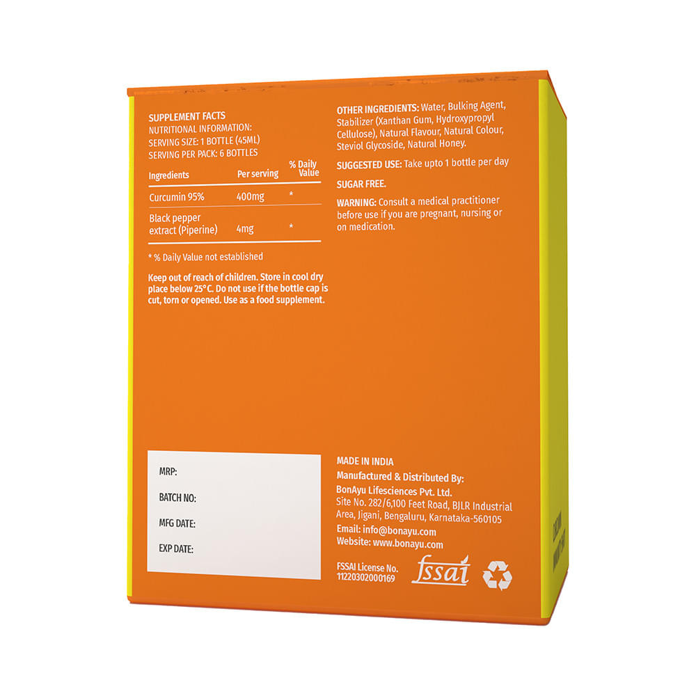 BonAyu Curcumin Immunity Shot (50ml Each) Sugar Free - Image 2