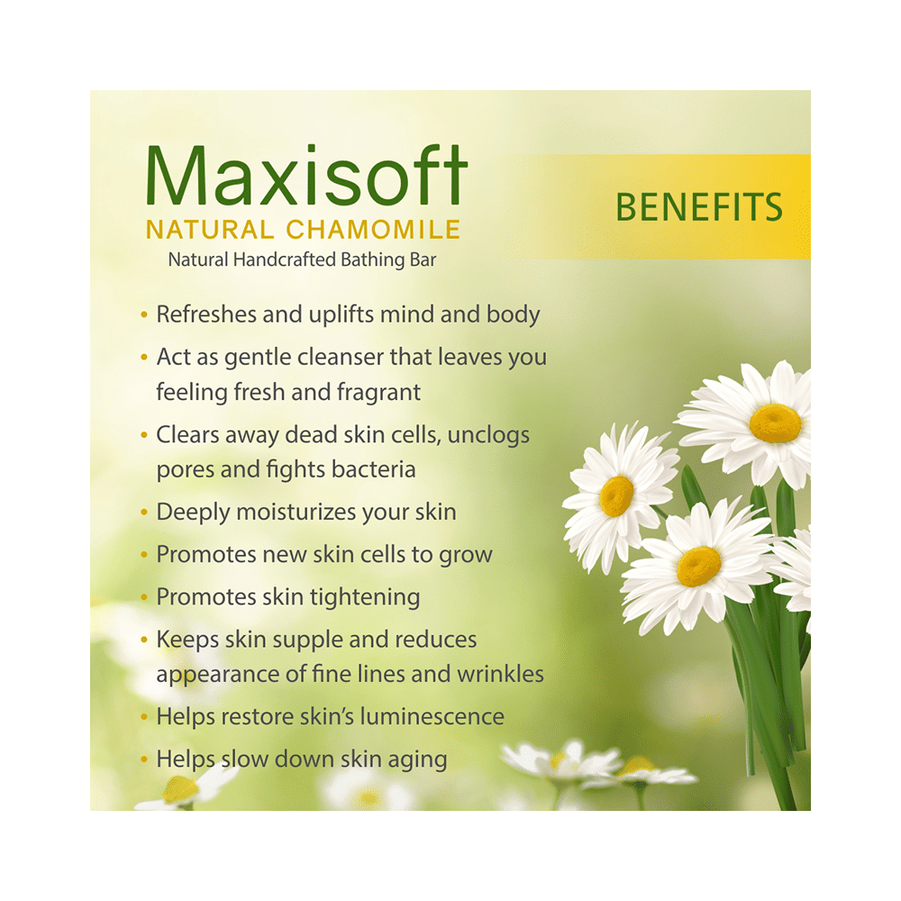 Maxisoft Natural Chamomile Bathing Bar (75gm Each) - Image 6