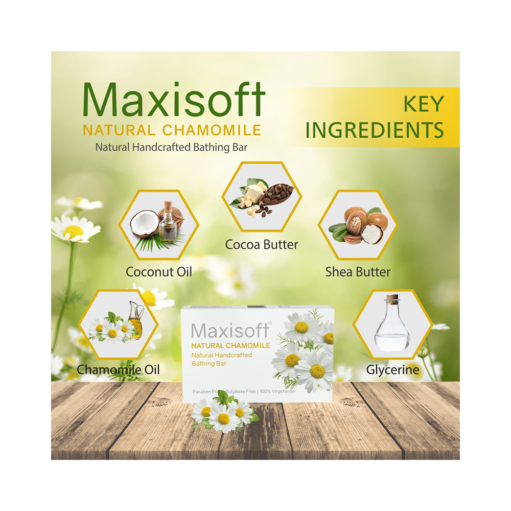 Maxisoft Natural Chamomile Bathing Bar (75gm Each) - Image 4
