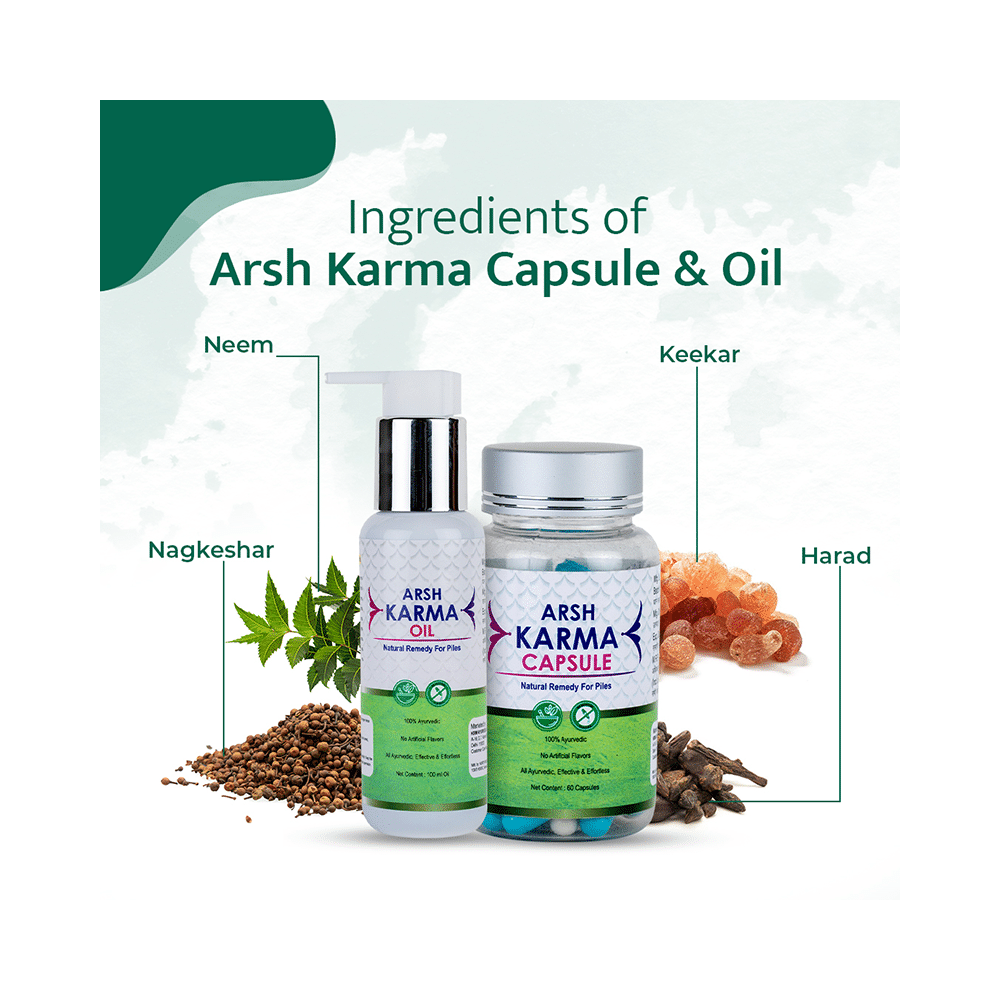 Ayukarma Arsh Karma Capsule Natural Remedy for Piles(60 Each) - Image 3