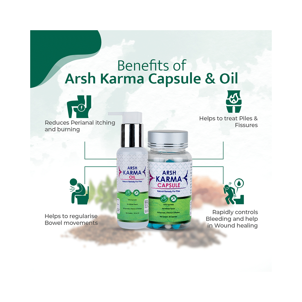 Ayukarma Arsh Karma Capsule Natural Remedy for Piles(60 Each) - Image 4