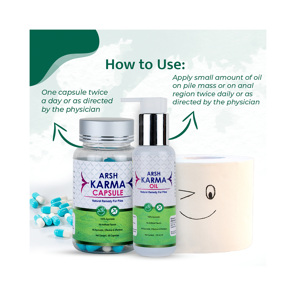 Ayukarma Arsh Karma Capsule Natural Remedy for Piles(60 Each) - Image 5