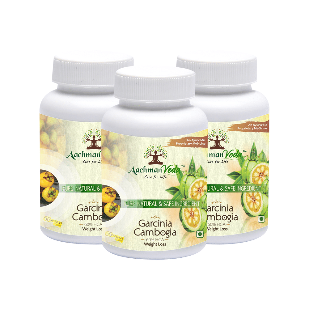 Aachman Veda Garcinia Cambogia 500mg 60% HCA Weight Loss Capsule (60 Each) - Image 1