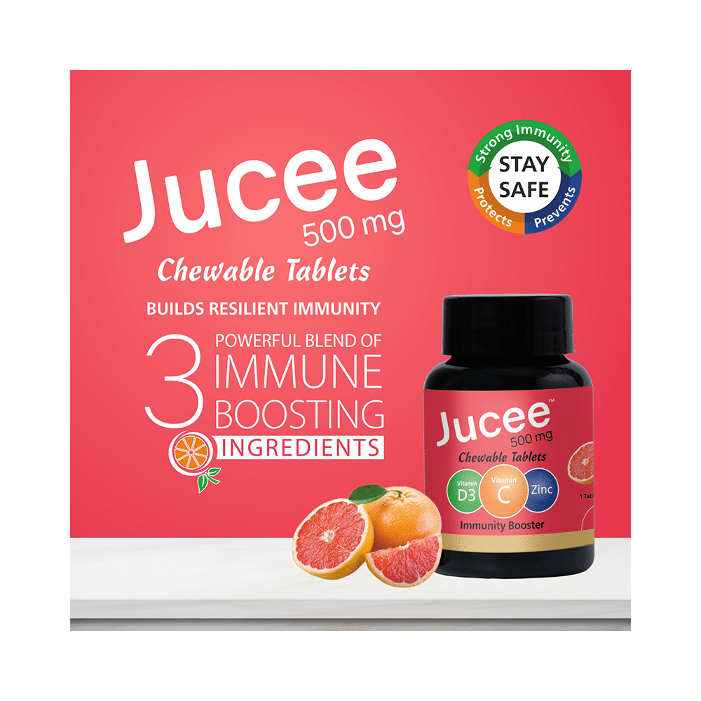 Jucee 500mg Chewable Tablet (60 Each) Delicious Grapefruit - Image 3