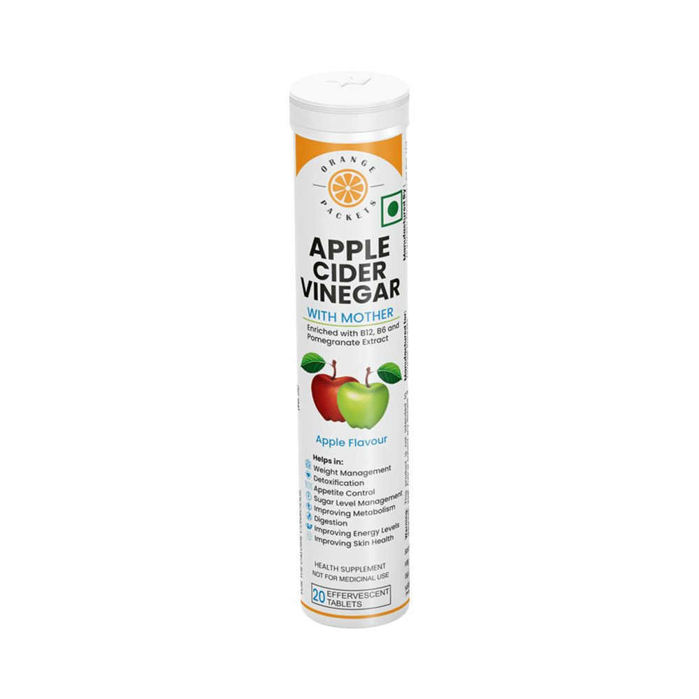 Orange Packets Apple Cider Vinegar with Mother Effervescent Tablet Apple Flavour - Image 2