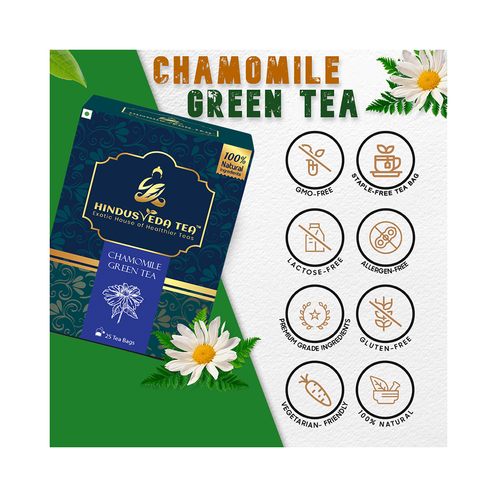 Hindusveda Tea Chamomile Green Tea - Image 6