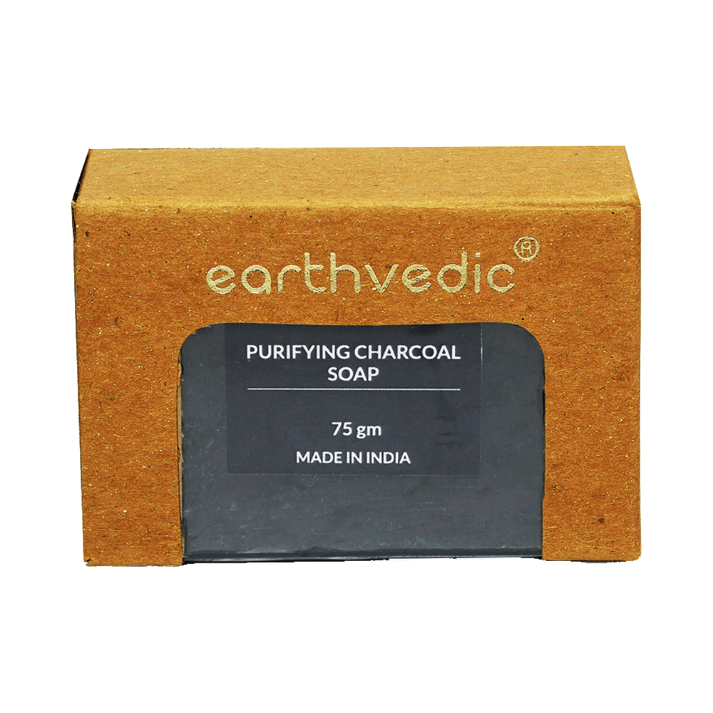 Earthvedic Purifying Charcoal Soap (75gm Each) - Image 1