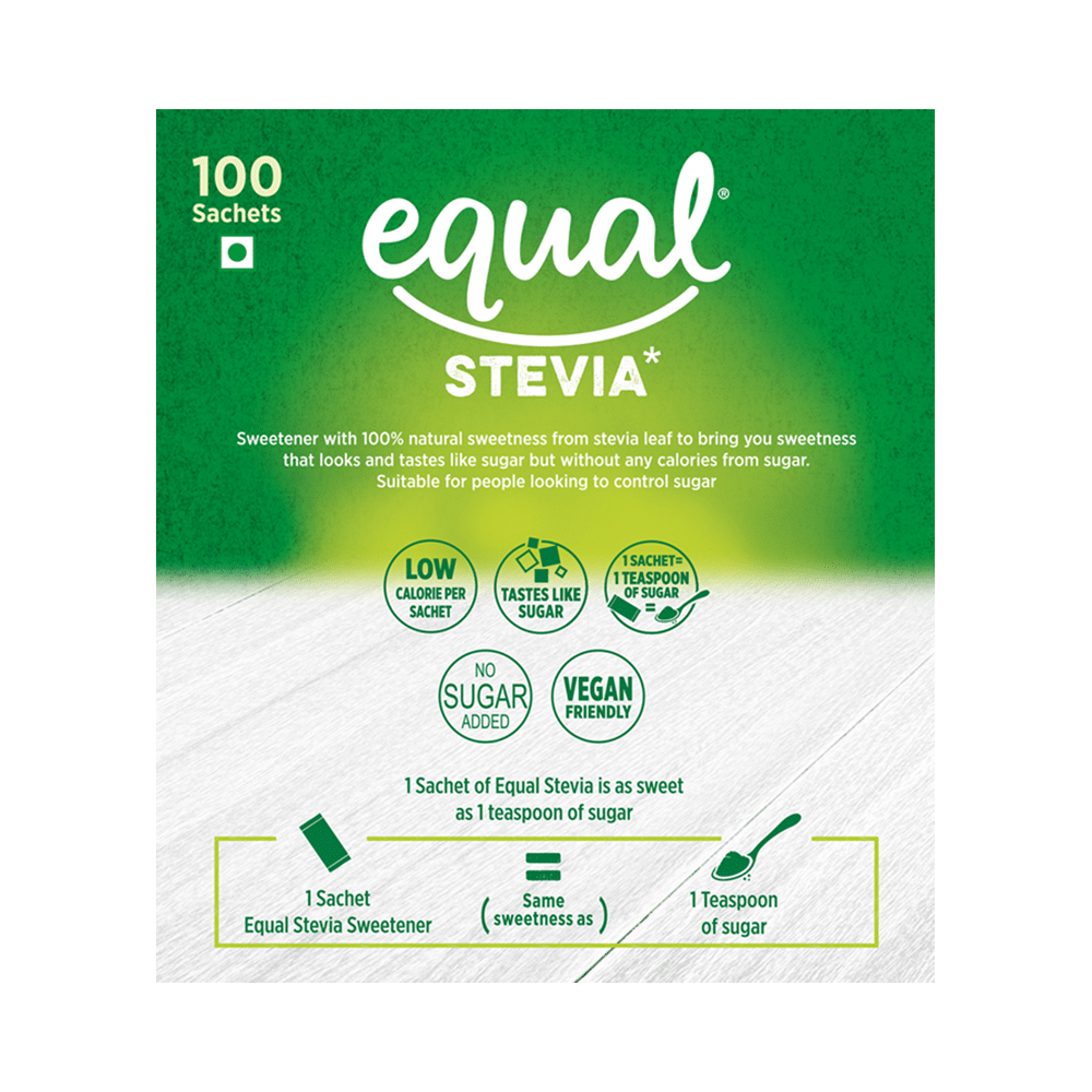 Equal Stevia Low Calorie Sweetner Sachet (100 Each) - Image 2