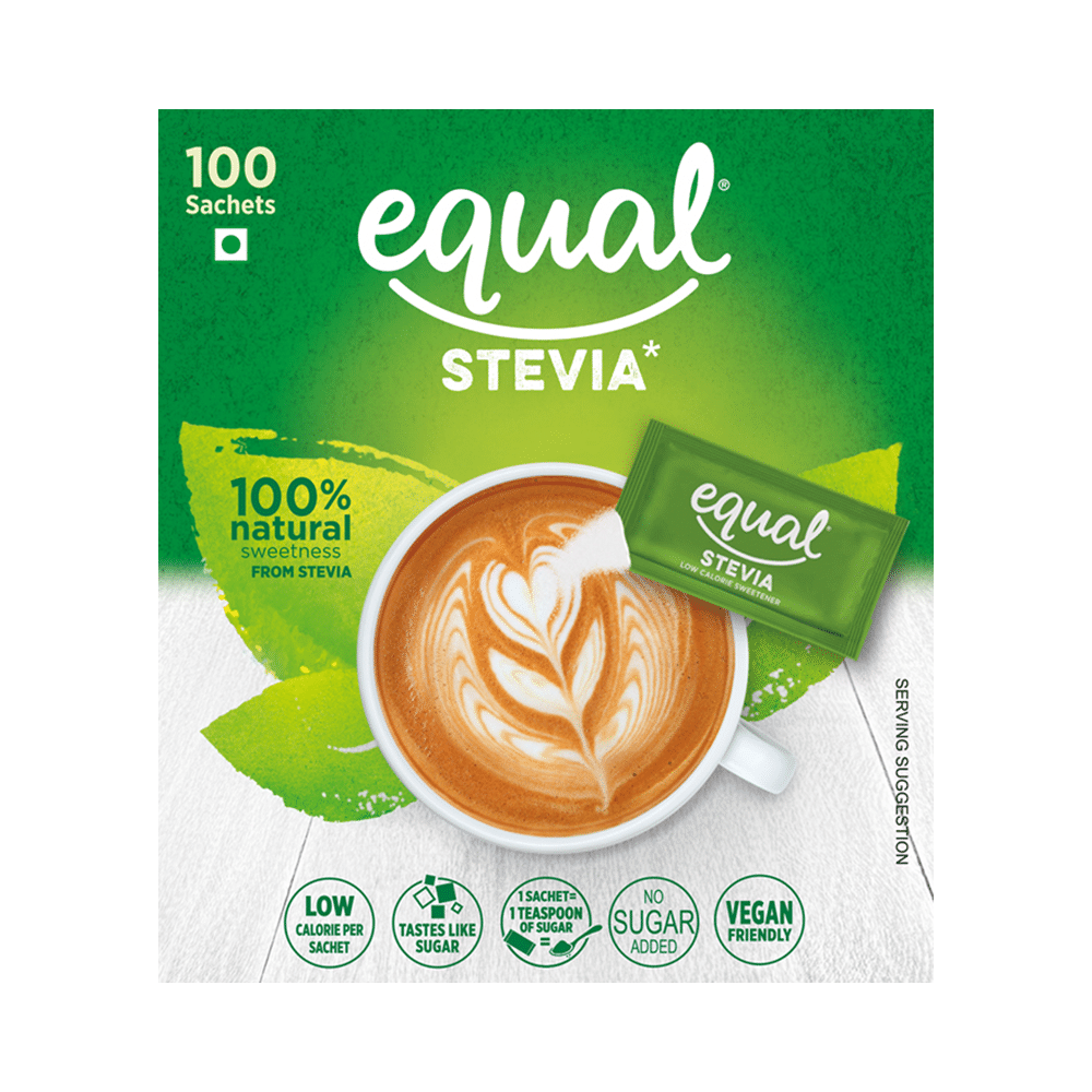 Equal Stevia Low Calorie Sweetner Sachet (100 Each) - Image 1
