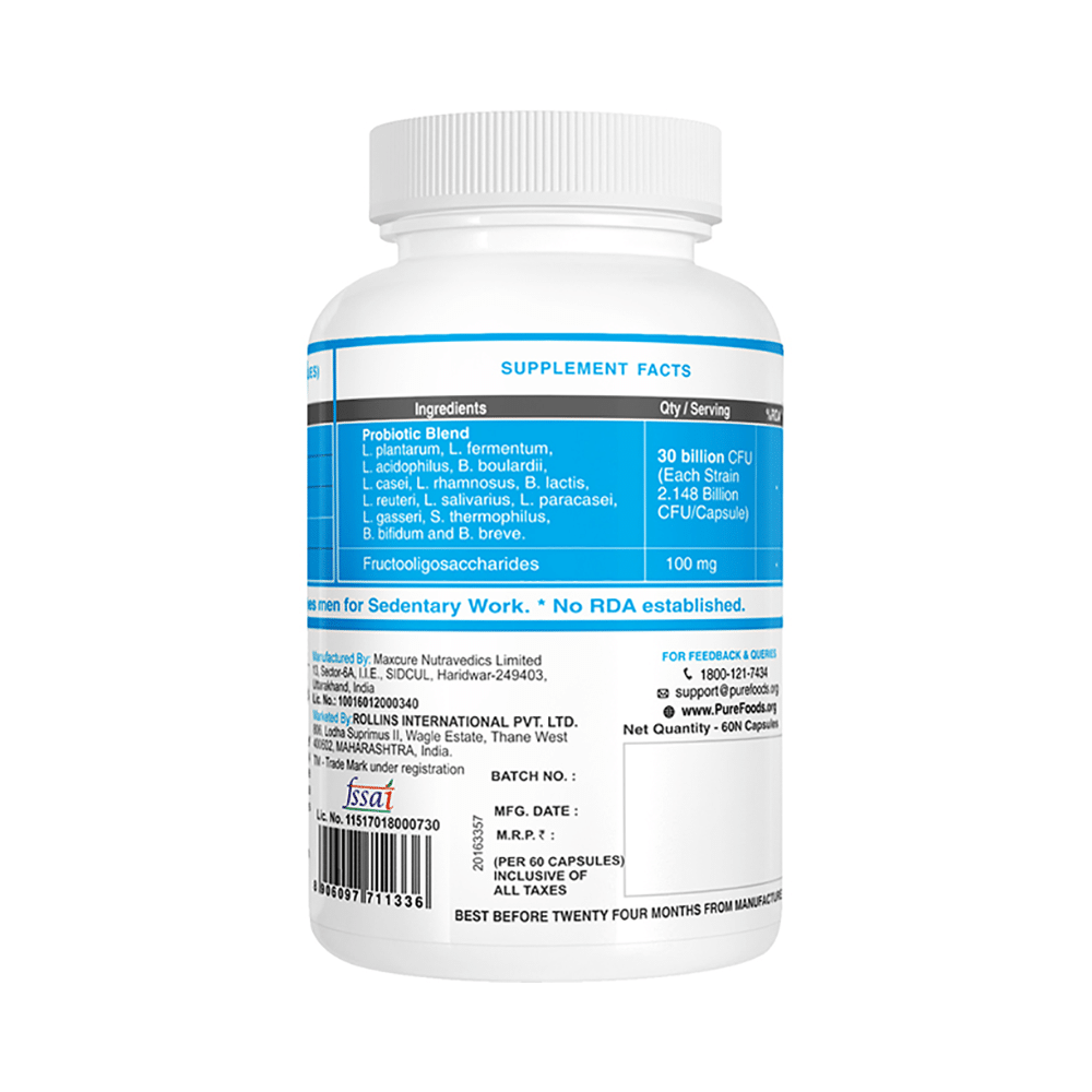 PureFoods Pre + Probiotics 30 Billion CFU Capsule - Image 2