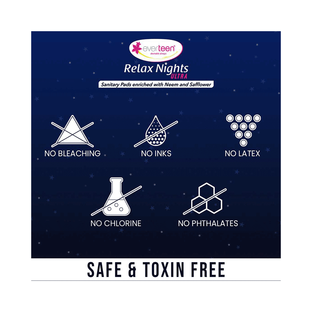 Everteen Relax Nights Ultra Sanitary Pads XXL (40 Each) with Menstrual Cramps Roll-On Inside - Image 8