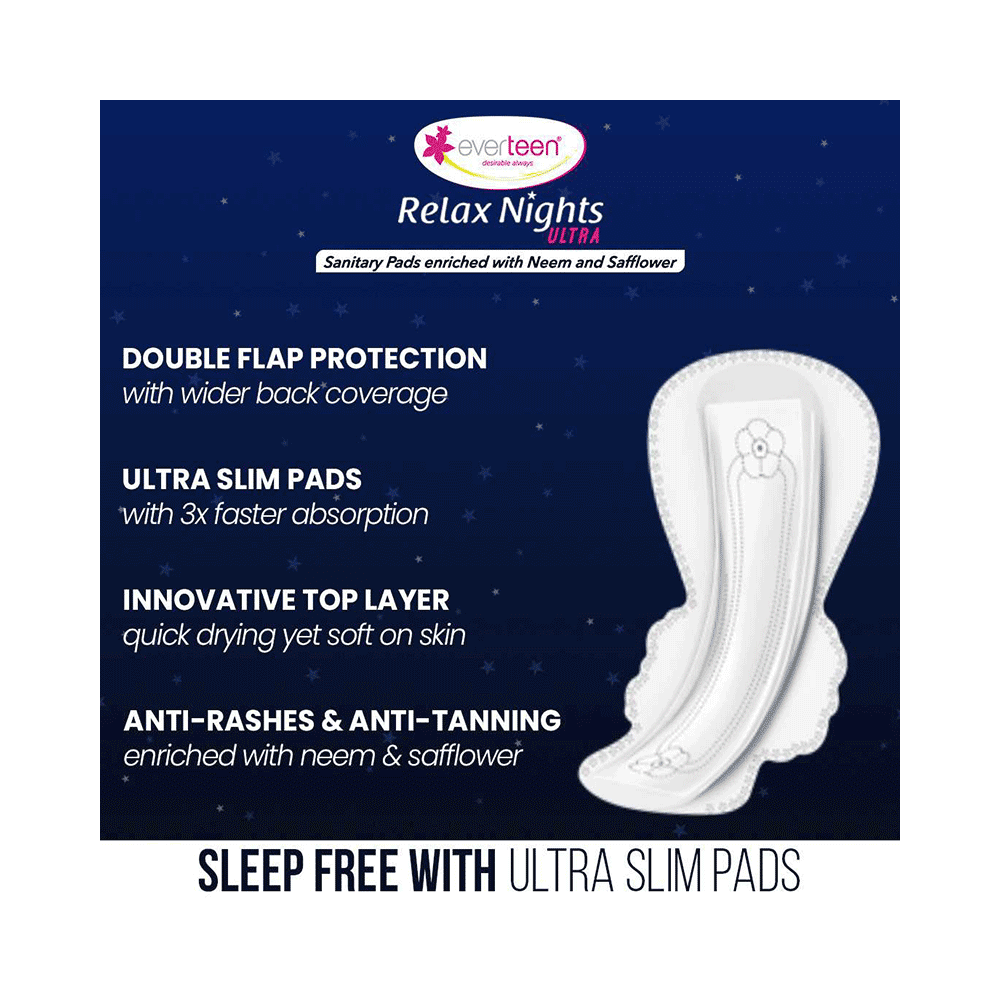 Everteen Relax Nights Ultra Sanitary Pads XXL (40 Each) with Menstrual Cramps Roll-On Inside - Image 4