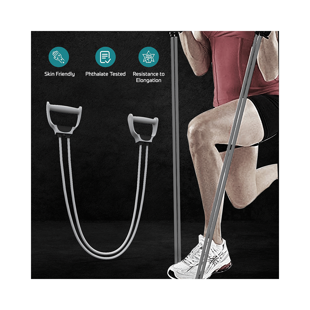beatXP Resistance Band Double Tubing Grey Heavy GHVMEDFIT013 - Image 3