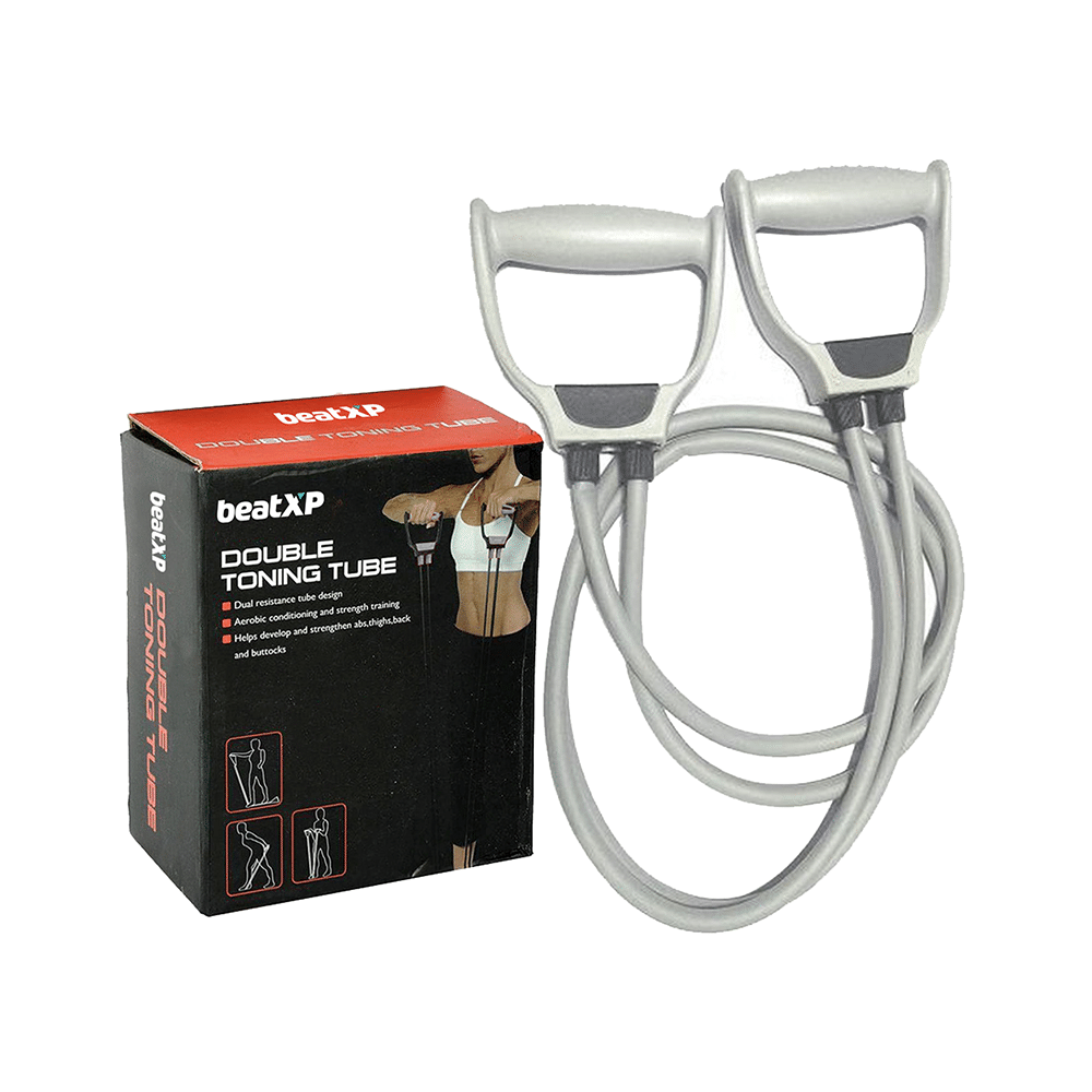 beatXP Resistance Band Double Tubing Grey Heavy GHVMEDFIT013