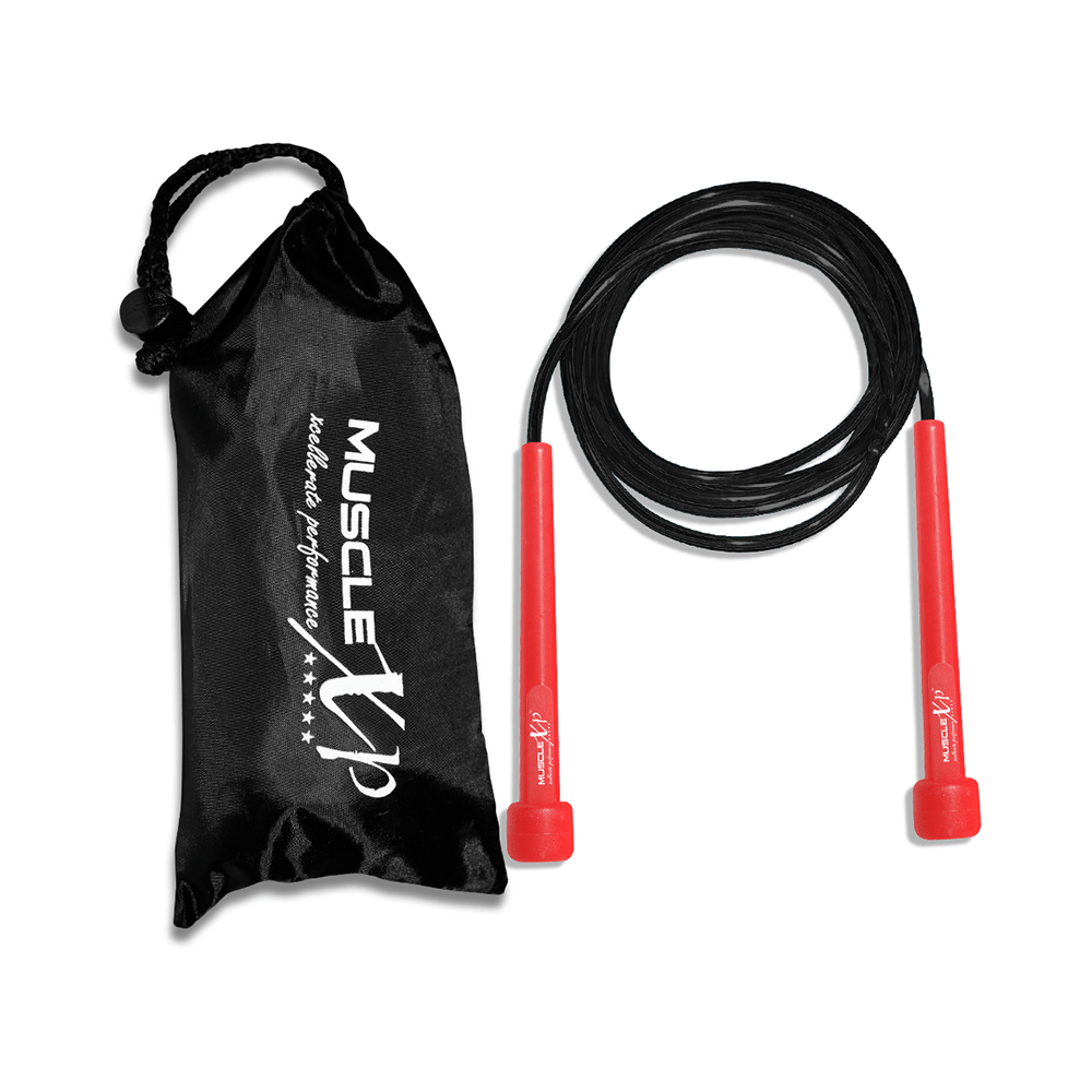 MuscleXP Skipping Rope Red and Black - Image 2