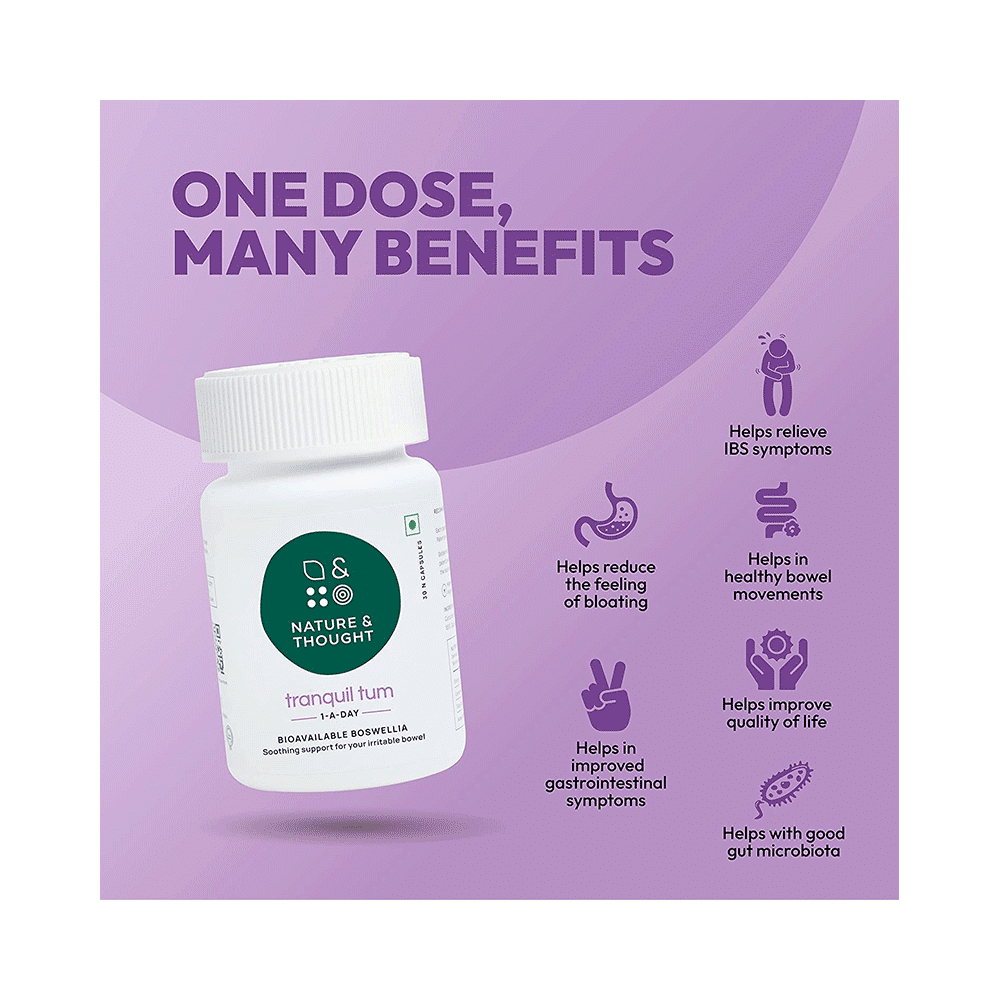 Nature & Thought Tranquil Tum Boswellia Capsule | Soothing Support for Irritable Bowel - Image 6