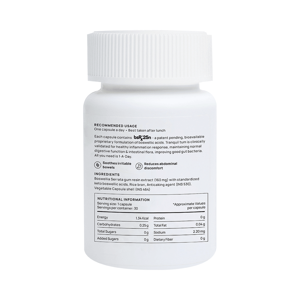 Nature & Thought Tranquil Tum Boswellia Capsule | Soothing Support for Irritable Bowel - Image 2