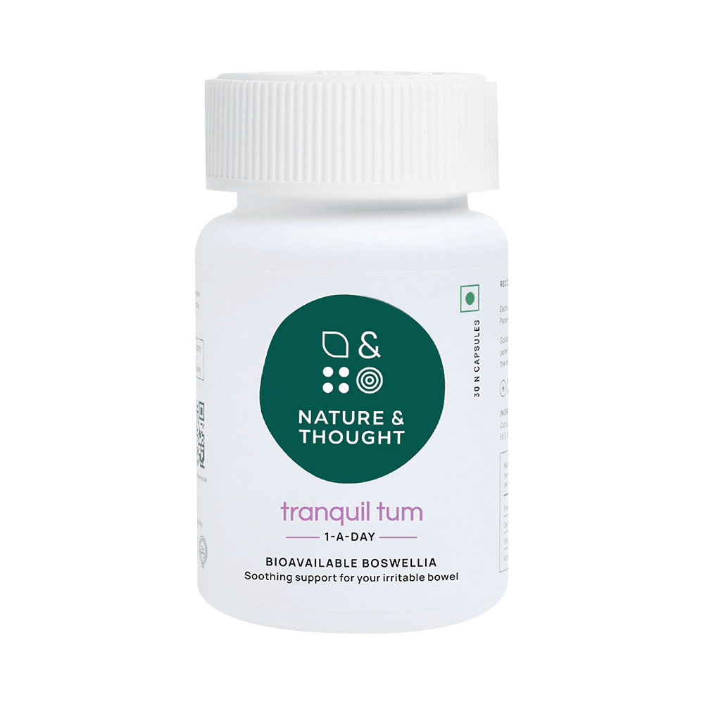 Nature & Thought Tranquil Tum Boswellia Capsule | Soothing Support for Irritable Bowel