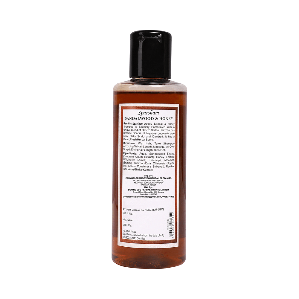 Sparsham Sandalwood And Honey Herbal Shampoo(210ml Each ) SLS & Paraben Free - Image 2