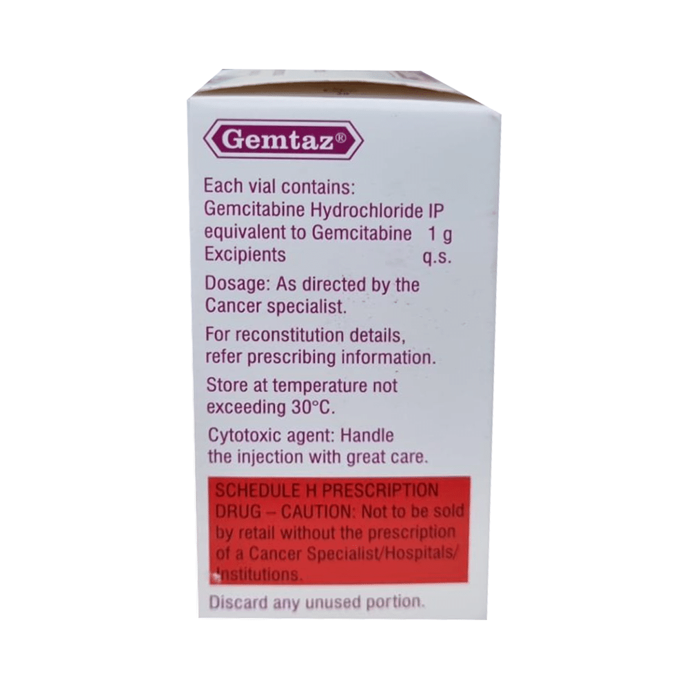 Gemtaz 1gm Injection - Image 2
