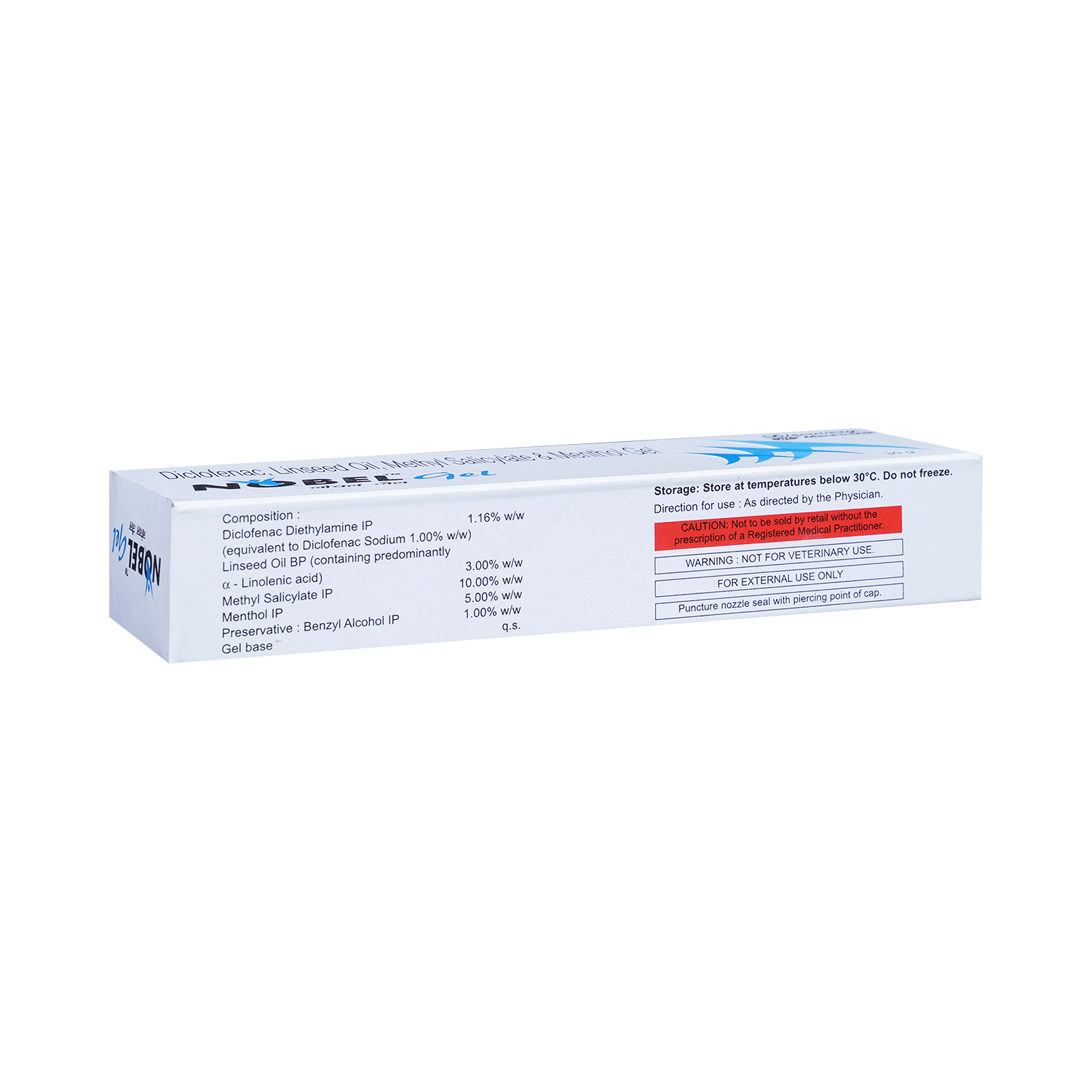 Nobel Pain Relief Gel | With Diclofenac, Linseed Oil, Methyl Salicylate & Menthol - Image 4