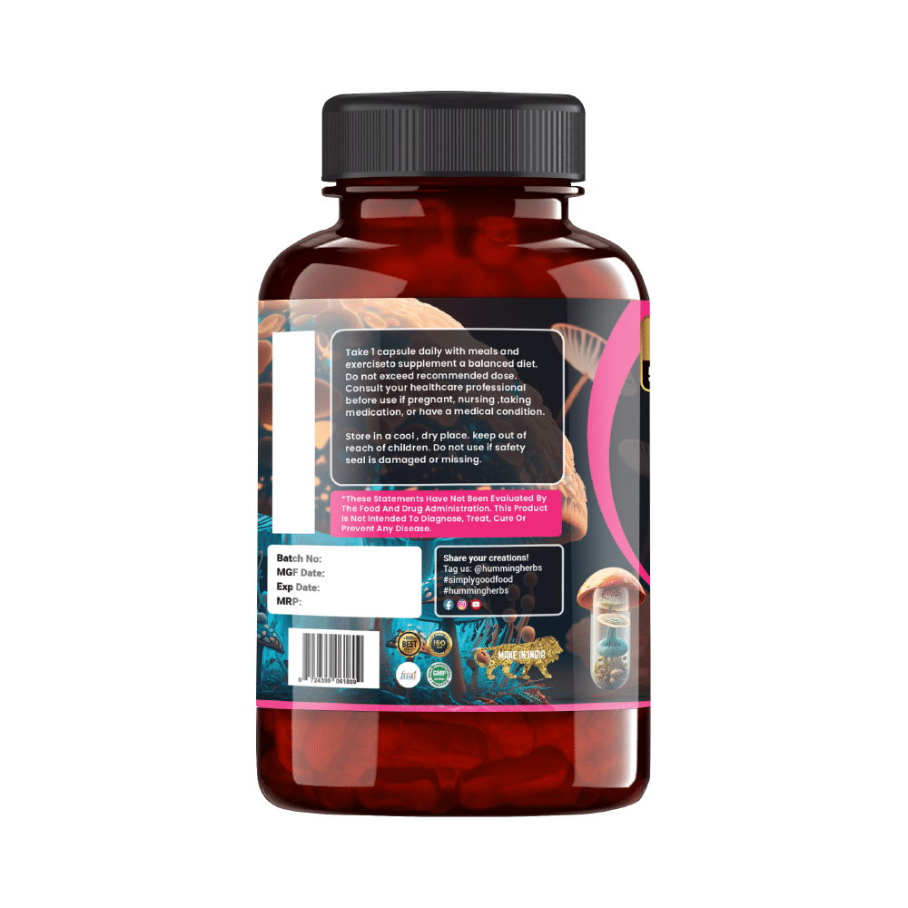 Humming Herbs Organic Reishi Mushroom Blend Capsule - Image 3