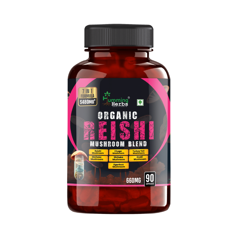 Humming Herbs Organic Reishi Mushroom Blend Capsule - Image 1