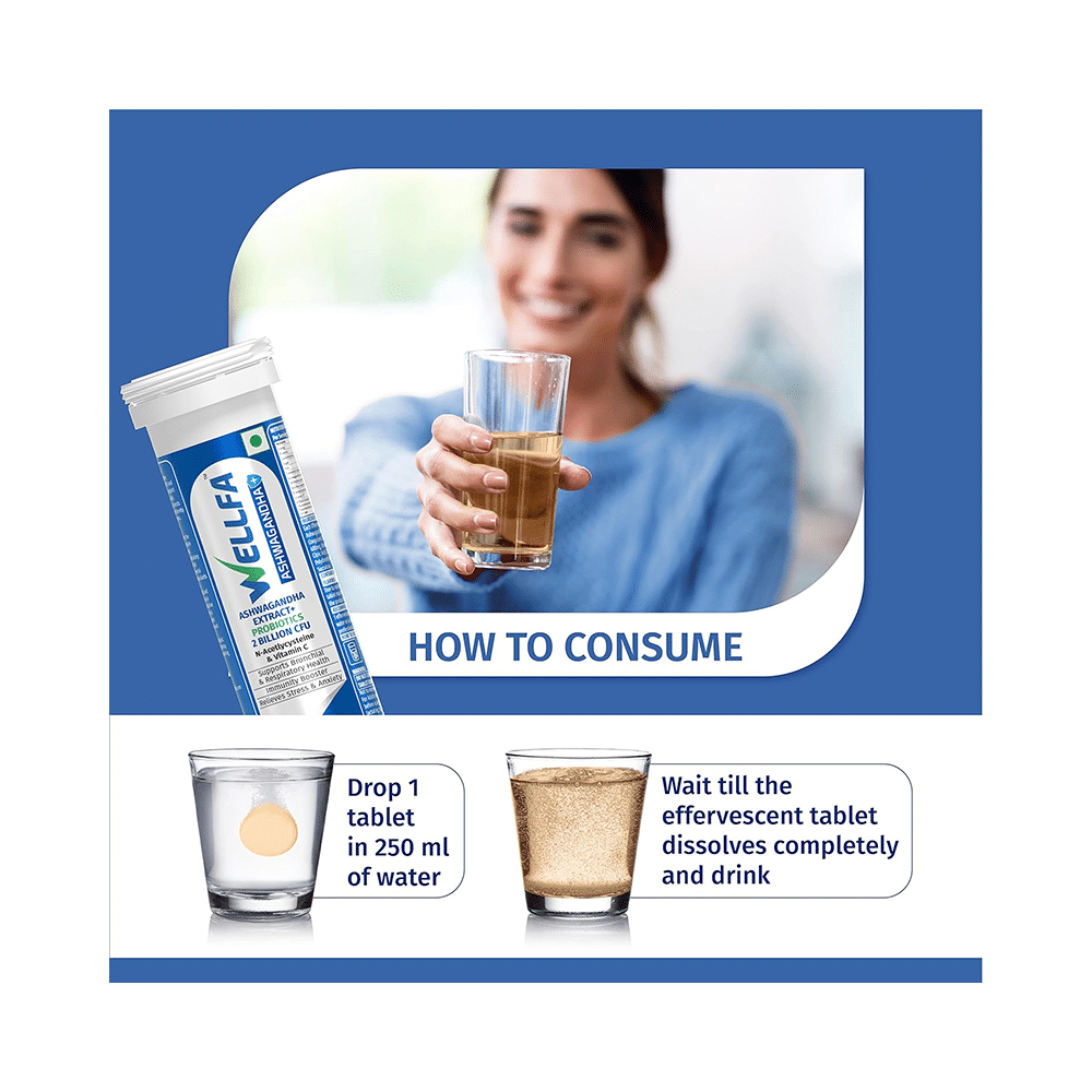 Wellfa Ashwagandha+ Effervescent Tablet(16 Tablets Each) Lemon - Image 8