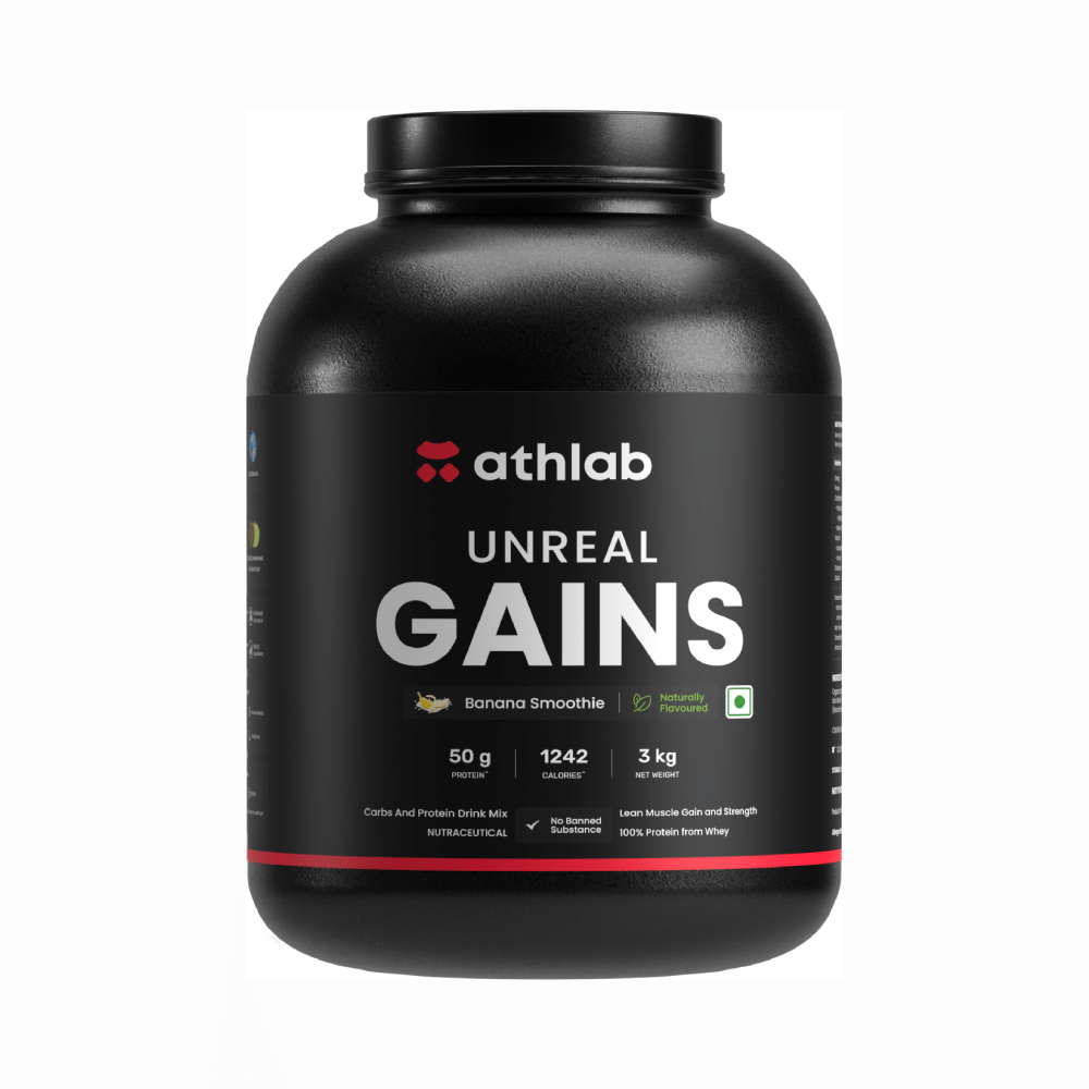 Athlab Unreal Gains Powder Banana Smoothie - Image 1
